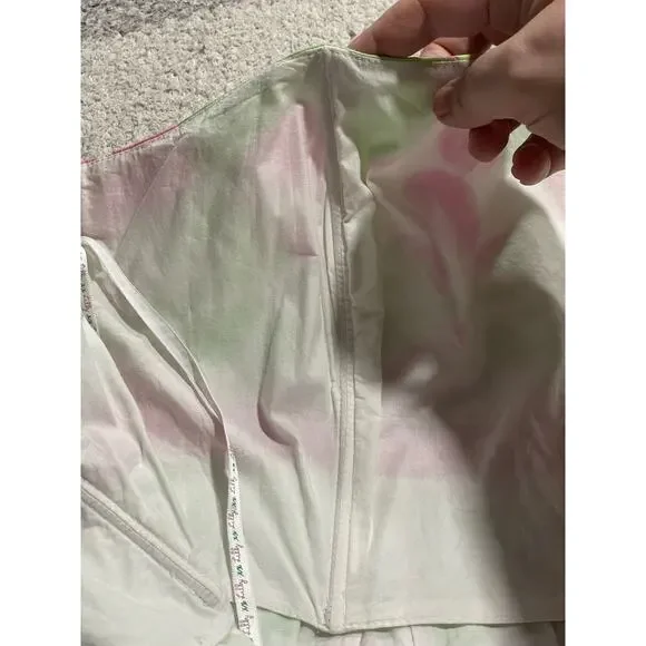 Lilly Pulitzer Strapless Mini Dress Womens Sz 2 Pink Green Island Diamond - Picture 12 of 14